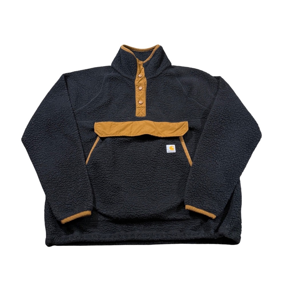 Carhartt Sherpa‎ Fleece Pullover Youth Large Womens S Gorpcore Hiking Camping